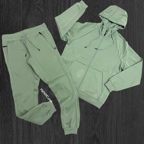 Narr Classic UpTown Zip Up Sweat Suit Sage 1080 z