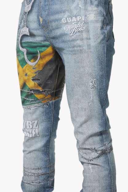 GUAPI - Stacked The freedom Denim - Blue