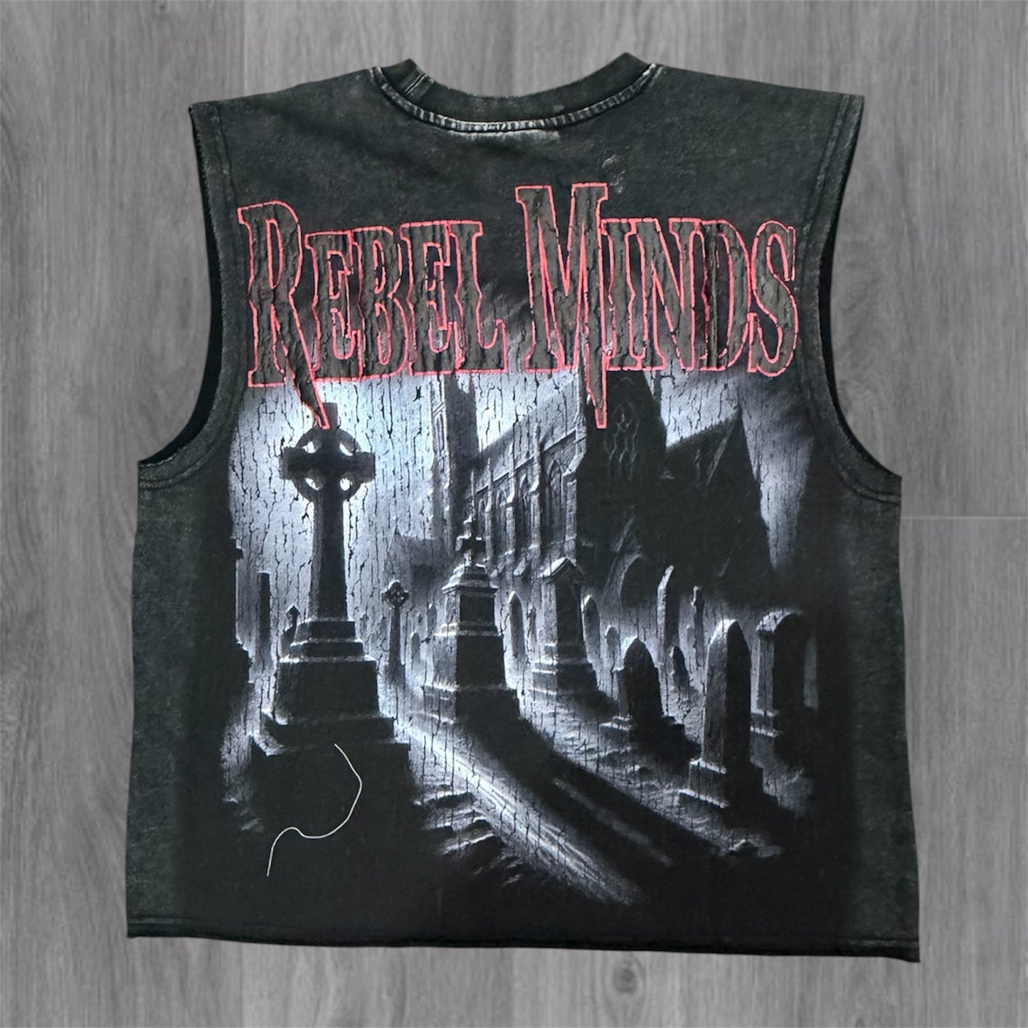 Dust Born Sleeveless Tee - Black - 11023