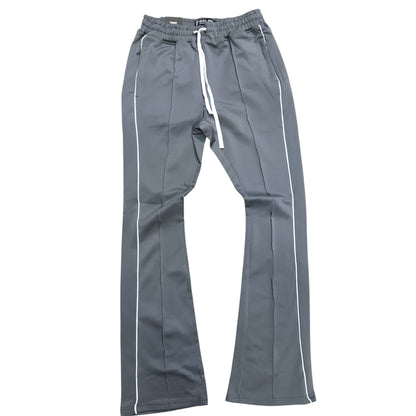 Rebel - Track Stacked Flare Pants - Grey - 470 570