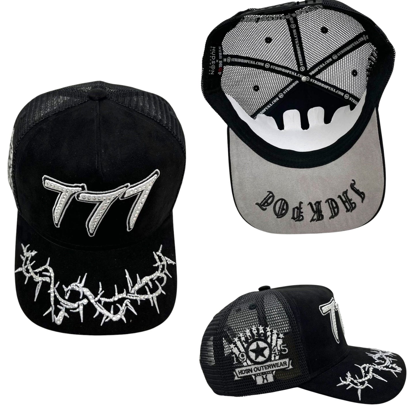 Hudson - “Chains” 777 Trucker hat - Black/White V2