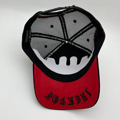 Hudson - “Chains” 777 Trucker hat - Black/Red V2