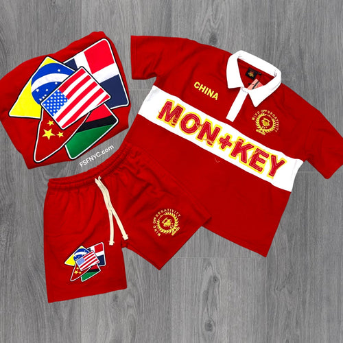 MMC - China Polo Rugby Short Set - Red