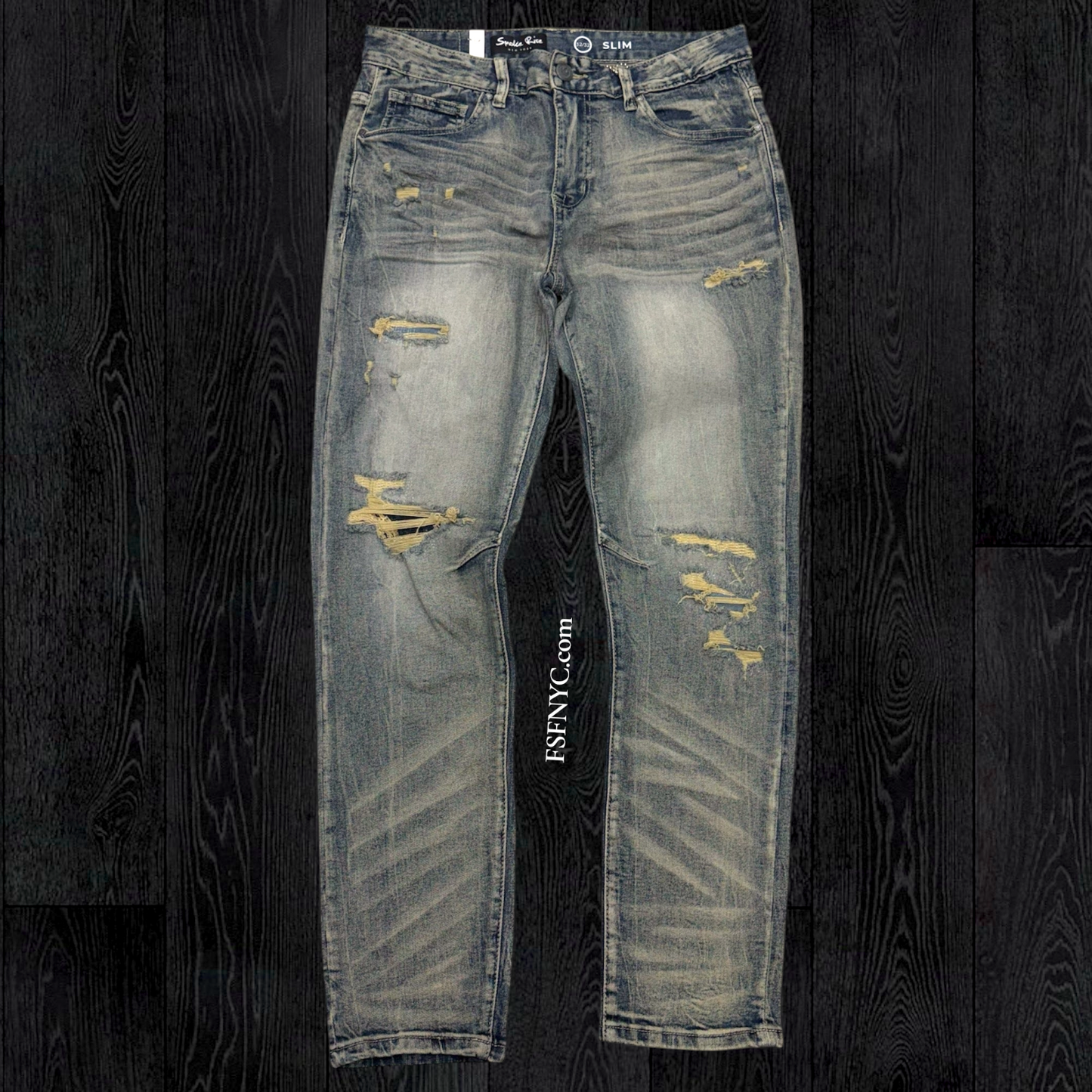 Rise - Vintage Washed Jeans - Hemsworth Blue - F203