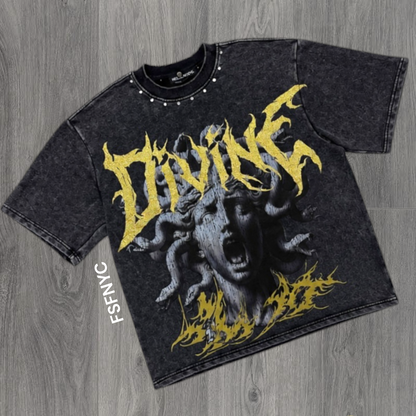 Divine Medusa T-shirt - Black - 11131