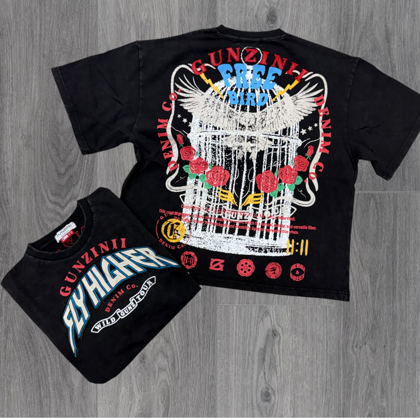 Gunzinii - Fly Higher T-shirt - Black - 1072