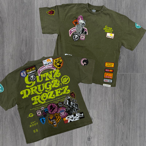 Gunzinii - T-shirt - Olive - 1011