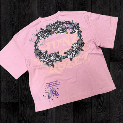 Gunzinii - Rock Rhinestone T-shirt - Pink - 1074