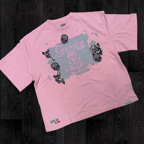 Gunzinii - Rock Rhinestone T-shirt - Pink - 1074