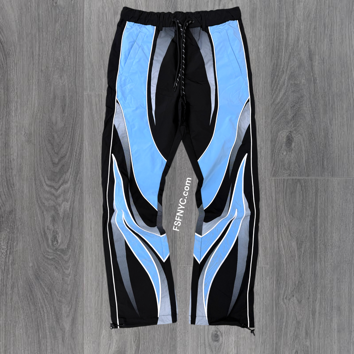 Rise - Color Block Windbreaker Pants - Blue - F586
