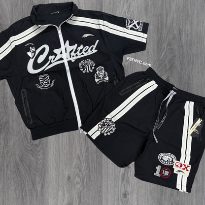 Crafted - WindBreaker Short Set - Black 573 574