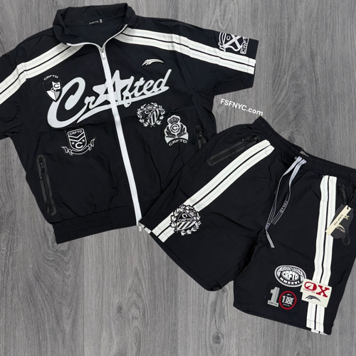 Crafted - WindBreaker Short Set - Black 573 574