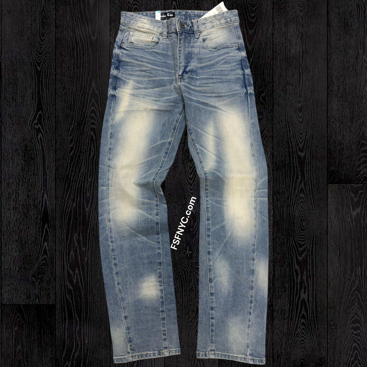 Rise - plain Faded Fit Denim - Marco Blue F233