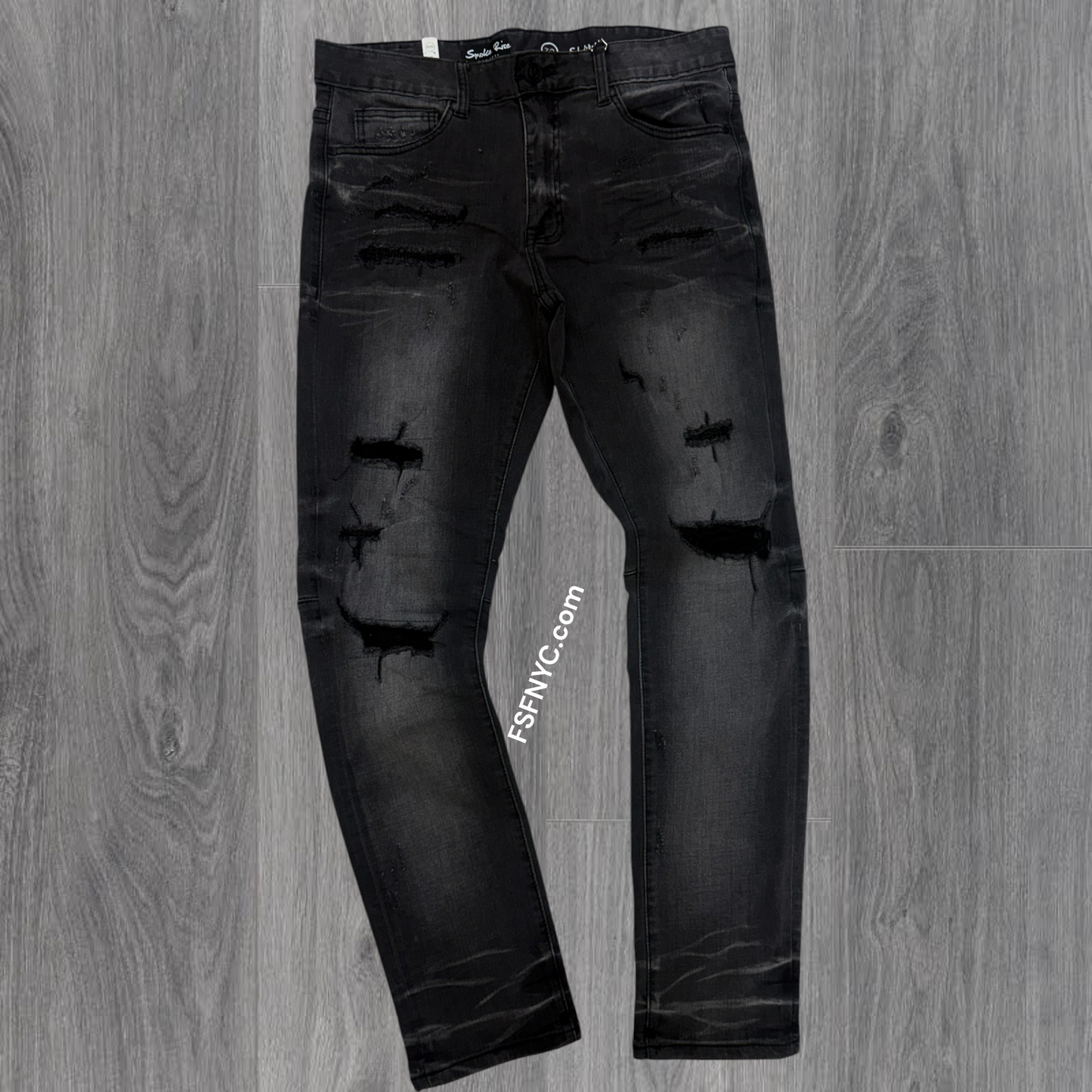 Rise - Vintage Wash Denim - Kuma Black - 23733