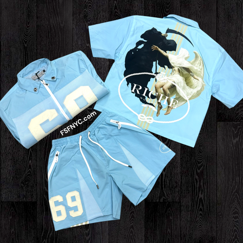 VR - Goated Windbreaker Short Set - Blue 2054 2055