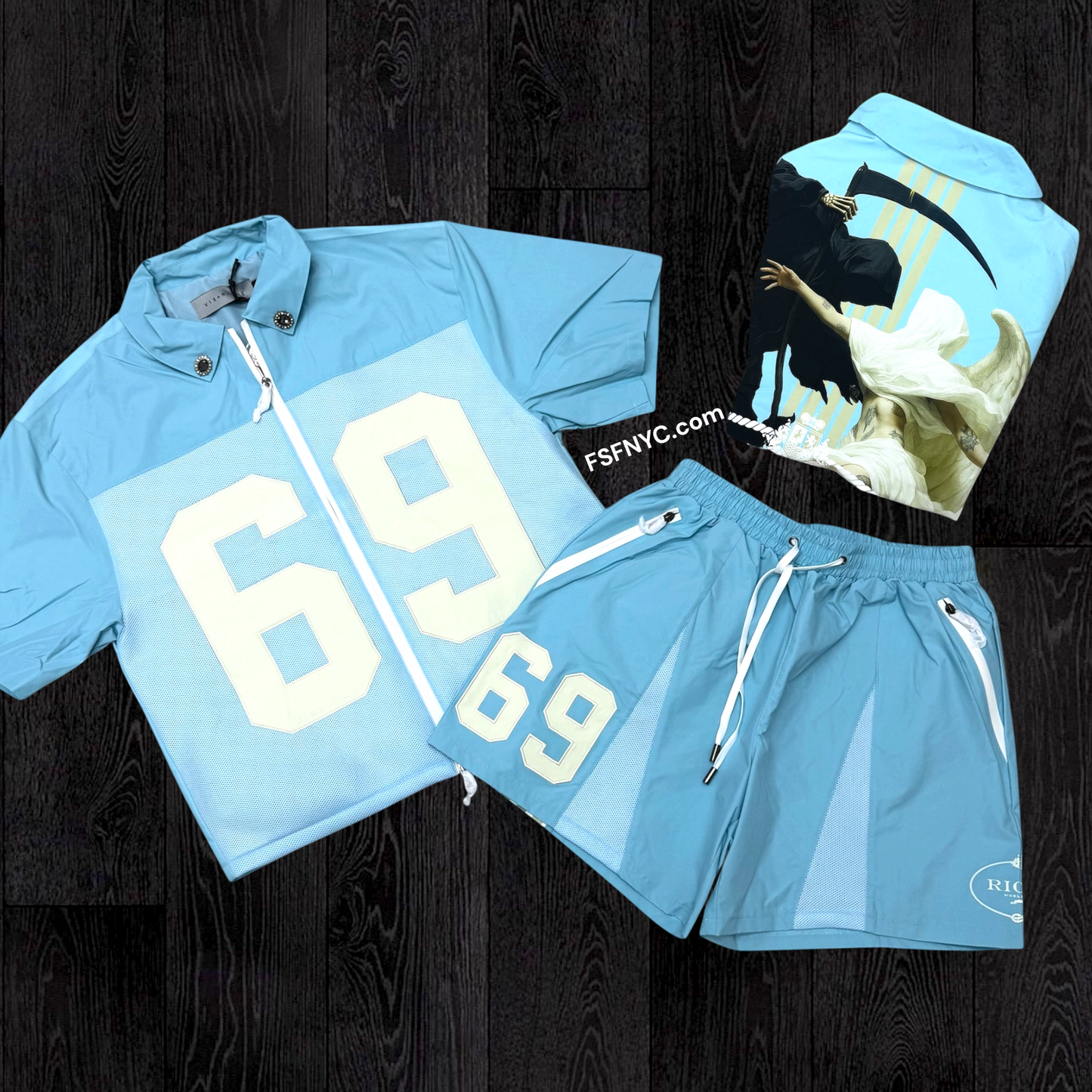 VR - Goated Windbreaker Short Set - Blue 2054 2055