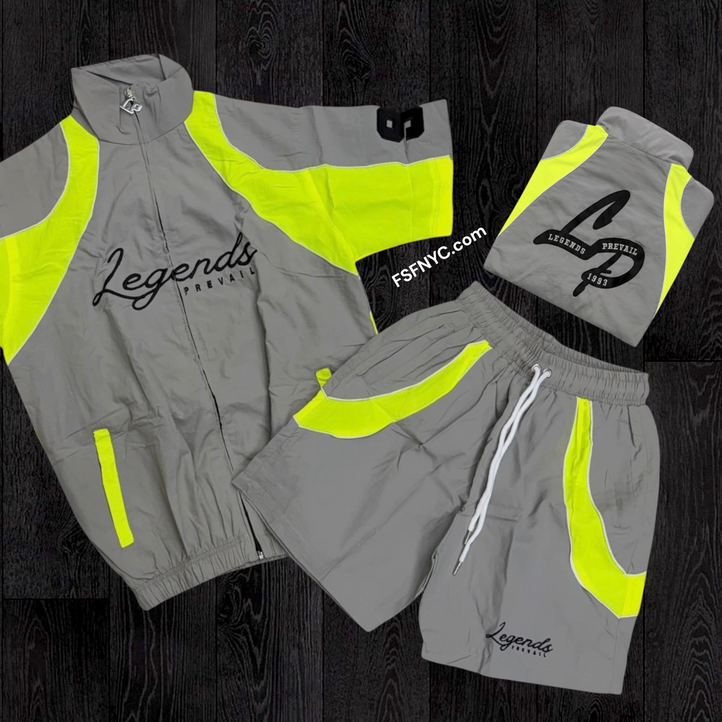 Prevail - LP Windbreaker Set - Grey/Neon