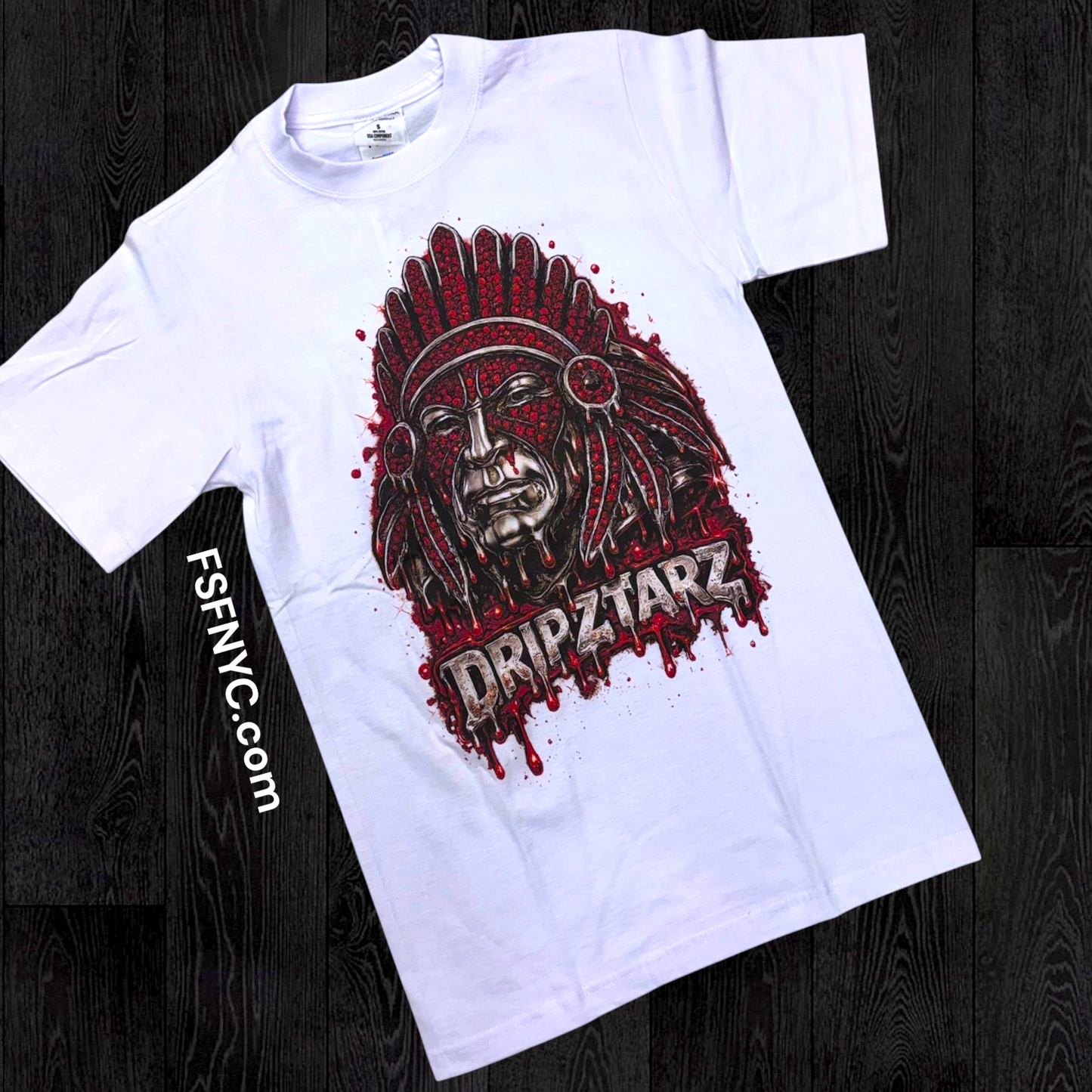 DRIPSTAR - Tribal Chief Tee - White DC182