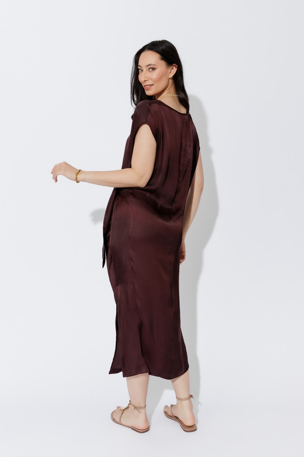 Chocolate Silky Harlow Dress