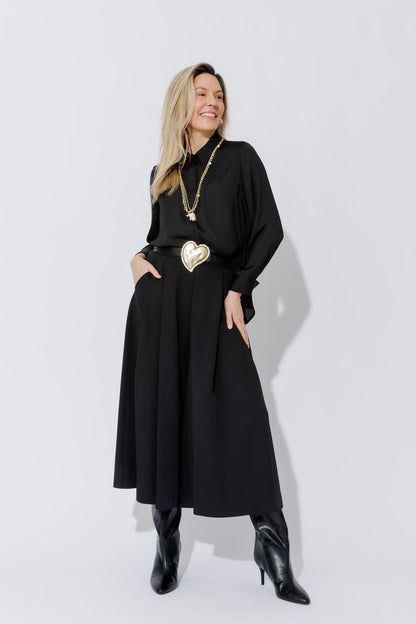 Black Silky Charlie Shirt