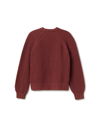 3 Gauge 'Dark Red' Knit
