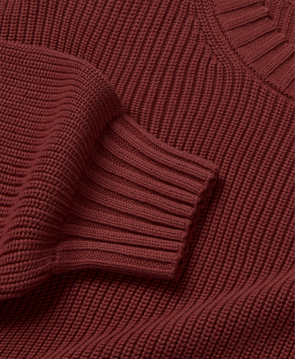 7 Gauge 'Dark Red' Knit