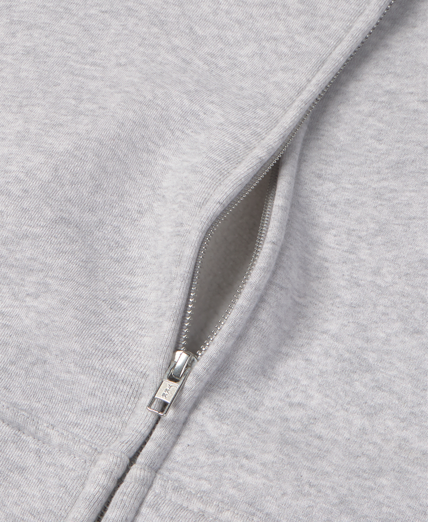 450 GSM 'Light Heather Gray' Zipper