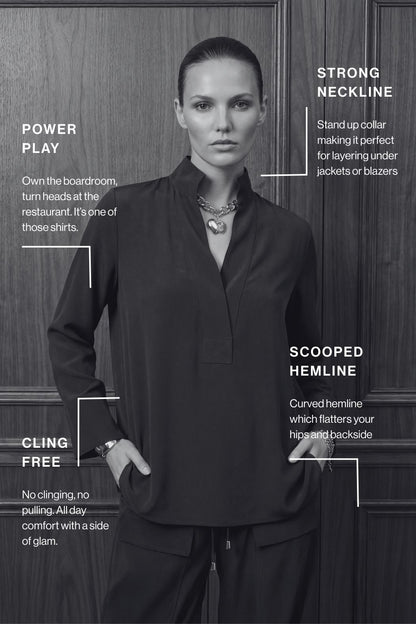 Cobalt Glow Milan Blogger Shirt