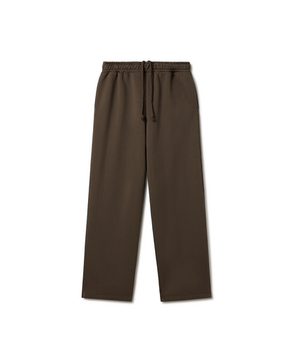 600 GSM 'Mocha Brown' Straight-leg Pants