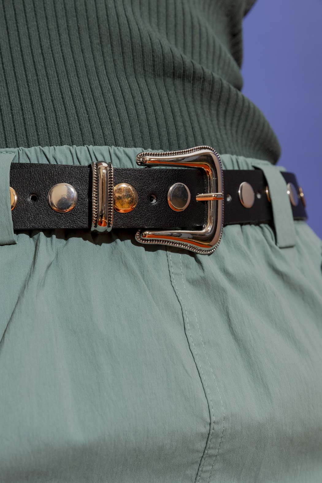 BLACK STUDDED BELT