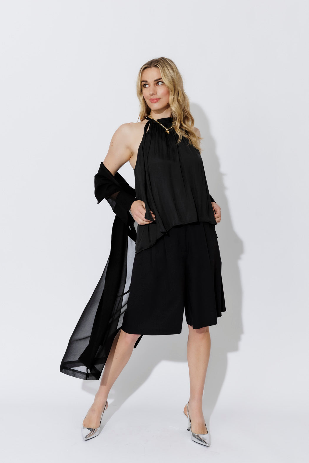 Black Tie Neck Cami