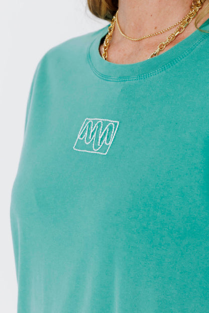 Aqua Washed Cotton Sport Dress