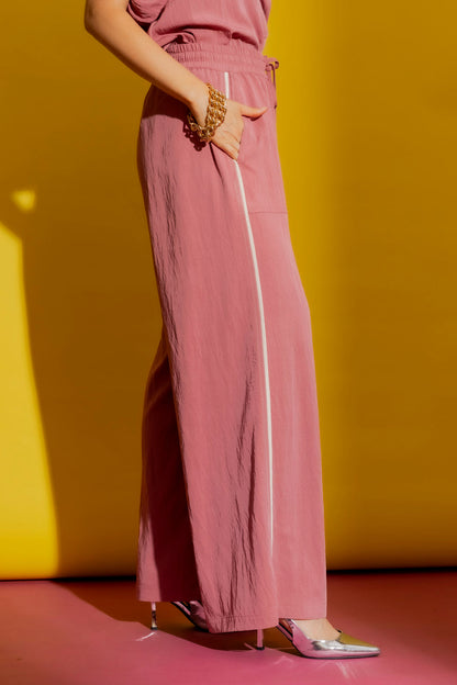 Dusty Pink Piped Culottes Dusty Pink