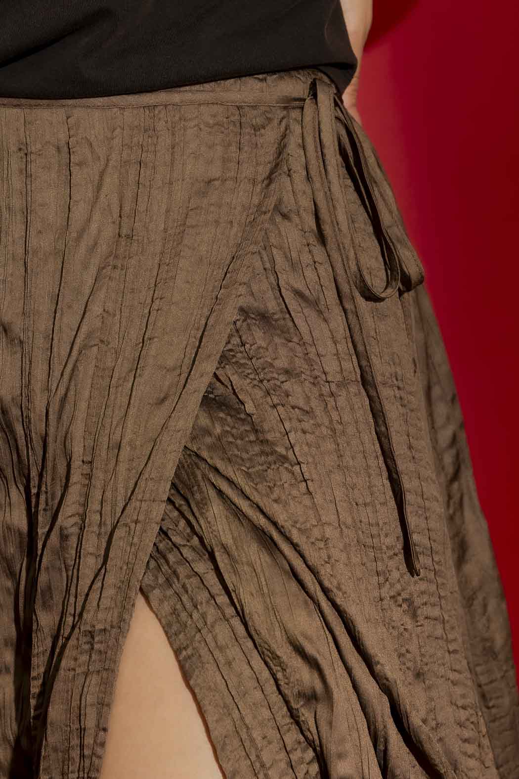 Brown Wrap Skirt
