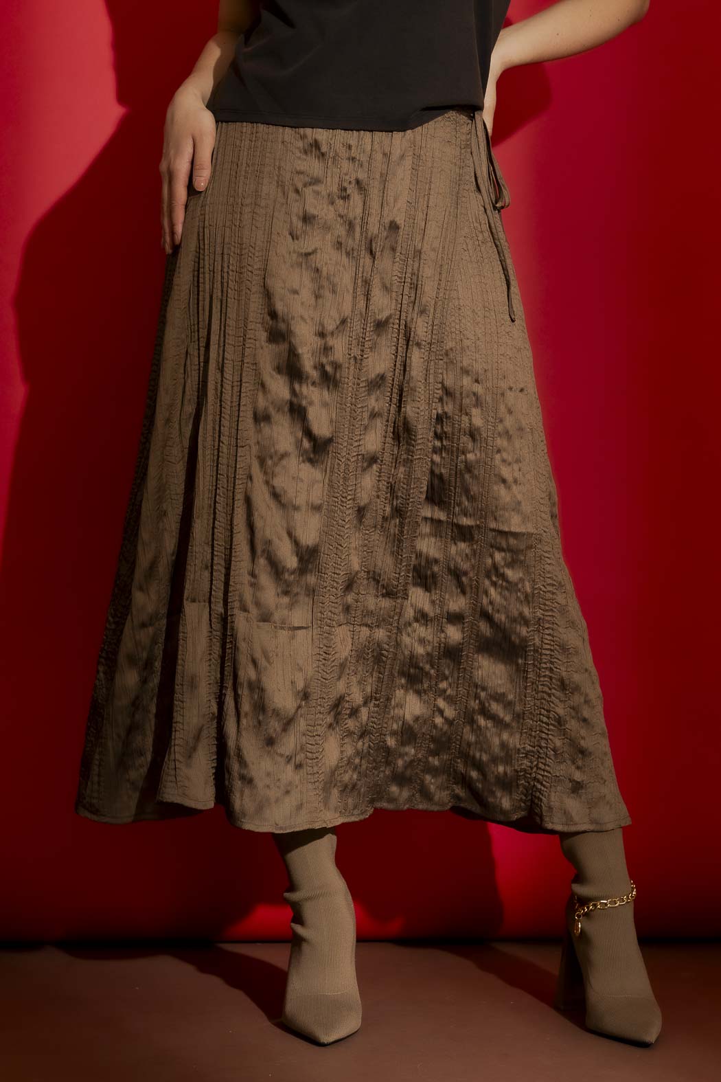 Brown Wrap Skirt