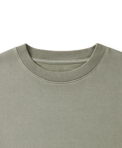 300 GSM 'Vintage Olive Green' T-Shirt