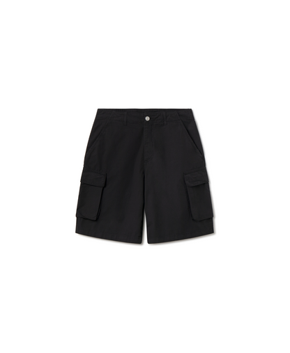 'Jet Black' Ripstop Short Cargo Pants