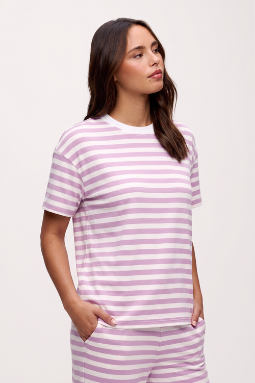 Seaside Short Sleeve | Orchid Stripe