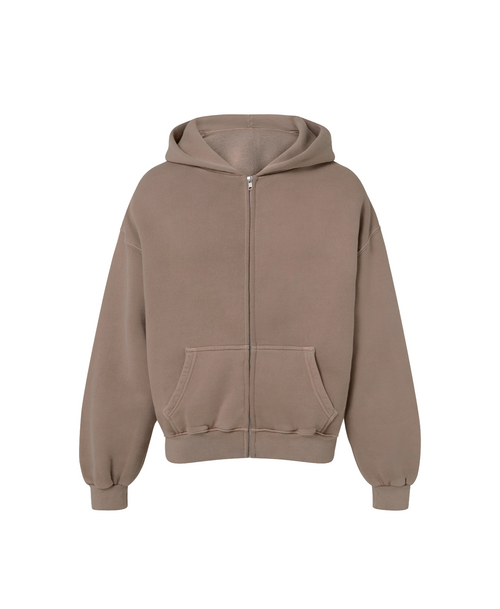 450 GSM 'Vintage Taupe' Zipper