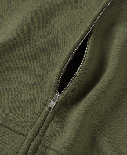 450 GSM 'Olive' Zipper