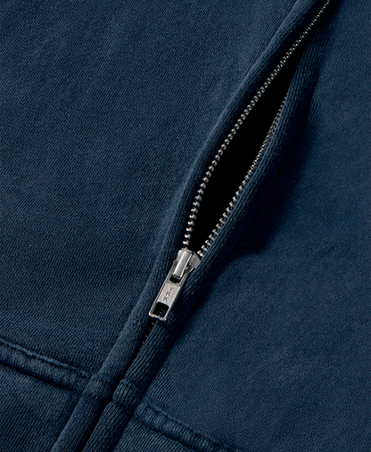 450 GSM 'Vintage Navy Blue' Zipper