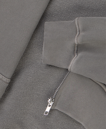 600 GSM 'Mud Gray' Zipper
