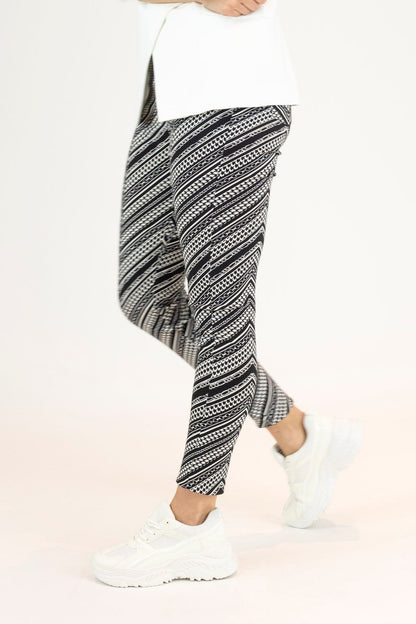 Black And White Bengaline Jean - Final Sale