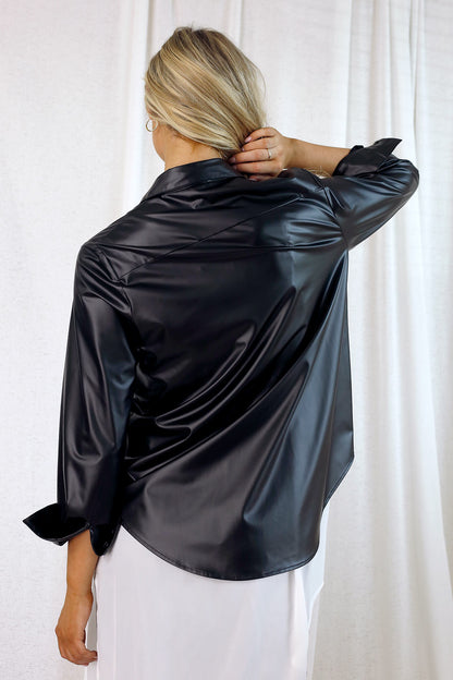 Black Waxed Girlfriend Shirt - FINAL SALE