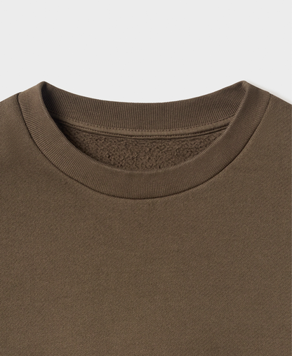 450 GSM 'Mocha Brown' Crewneck