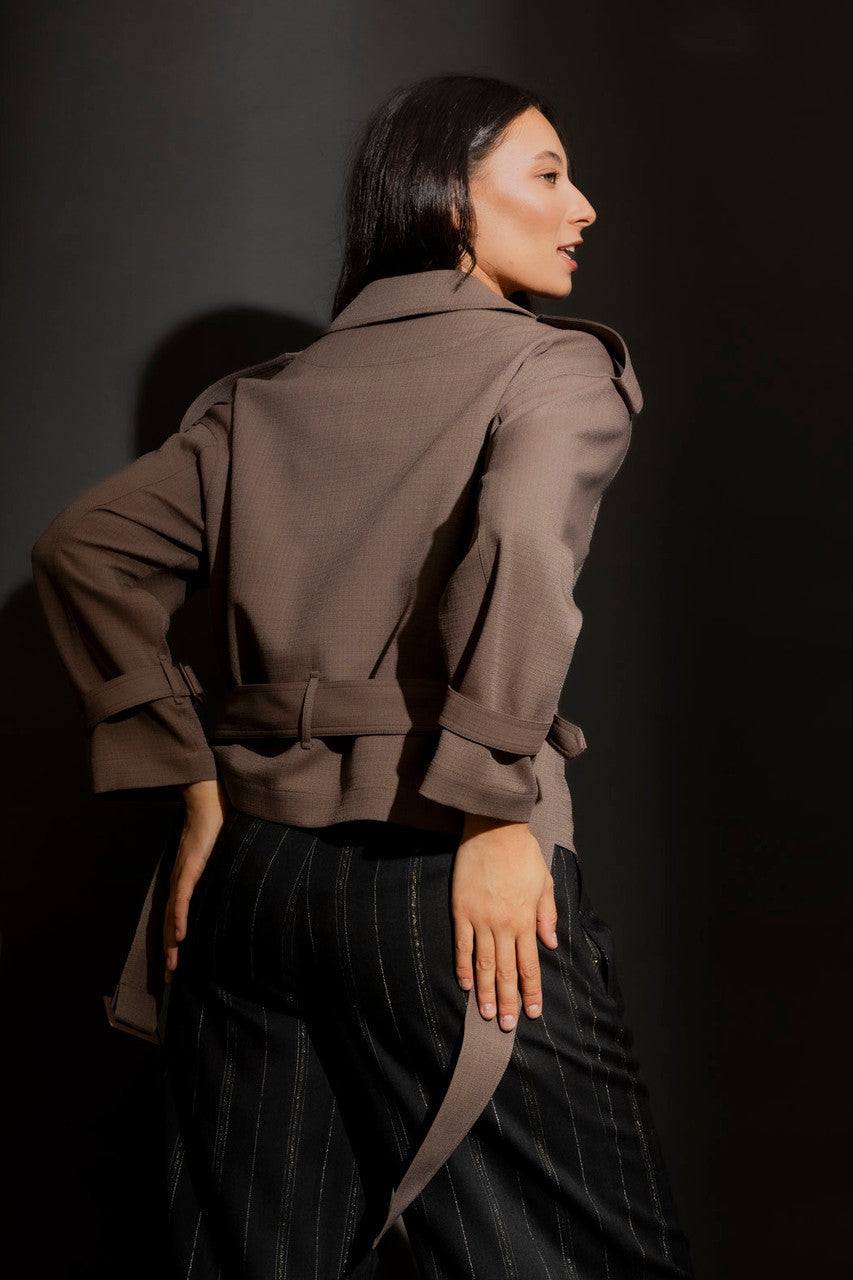 Cocoa Crop Trench Jacket Cocoa S
