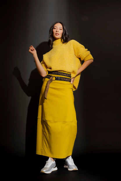 Chartreuse Knobbly Knit Jumper Chartreuse S