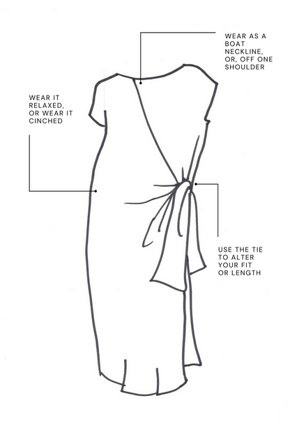 Electric Glow Fluted Harlow Dress