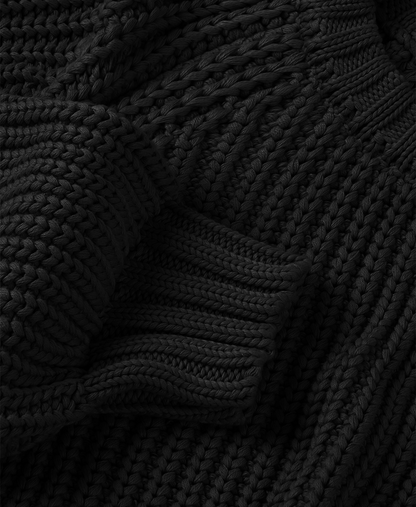 3 Gauge 'Jet Black' Knit
