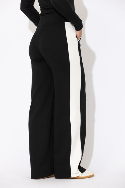 Black Scuba Panel Pant